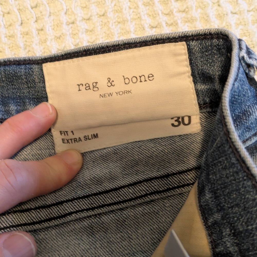 Rag And Bone Men's Blue Jeans - Picture 5 of 11